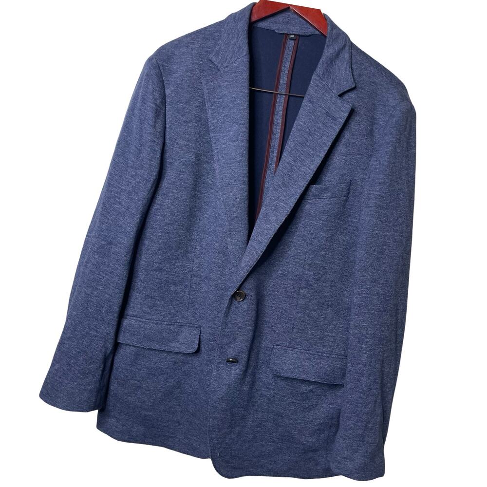 Bonobos Lanificio Fortex Woven Italy Sport Coat Blazer Blue Mens 42R